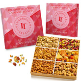 Luxurious Treats valentines nuts gift box, premium gift option for loved ones.