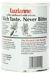 Close-up of Luzianne 100% Arabica beans promising a smooth taste.