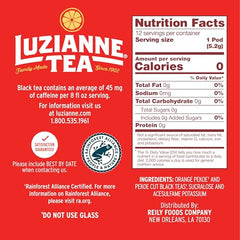 Luzianne Sweet Iced Tea pods brewing a fresh cup at home