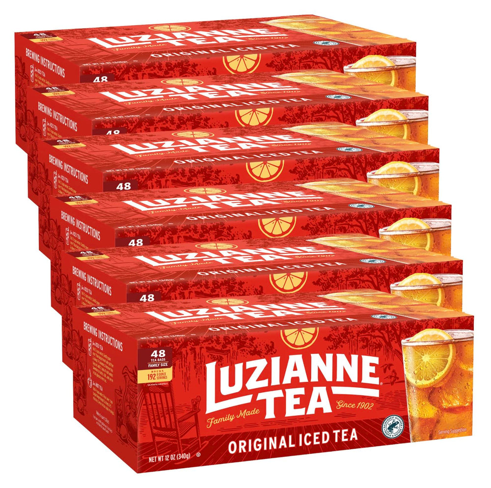 Luzianne Unsweetened Iced Tea Bags offer authentic southern flavor for home brewing.