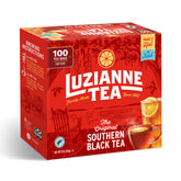 Luzianne unsweetened iced tea bags box front for easy home brewing
