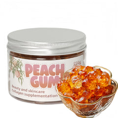 LWWTYKSPL Peach Gum amber slices ready to soak for desserts and soups.