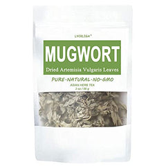 LYCKLIGA Mugwort Tea bulk 2oz with pure Artemisia argyi for traditional blends.
