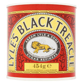 Lyle's Golden Syrup black treacle jar showcasing versatile baking ingredient for cakes and desserts.