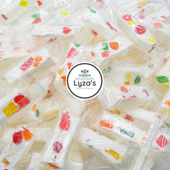 Lyza's Sweets Italian jujube nougat original 14oz with soft texture and colorful pieces for snacking