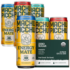 MACHU PICCHU zero sugar energy yerba mate can, refreshing focus without jitters