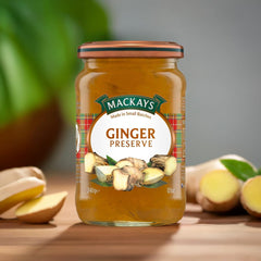 Mackays Ginger Preserve on a shelf ready to elevate snacks with Scottish craftsmanship
