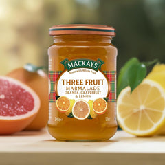 Mackays Marmalade 3 Fruit jar label detail highlighting traditional Scottish craftsmanship