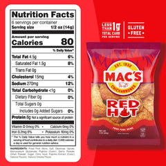 Mac's Pork Rinds serving idea image suggests keto-friendly snack.