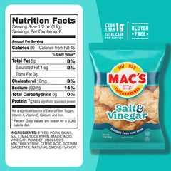 Mac's pork rinds on the go, ready to dip or snack.