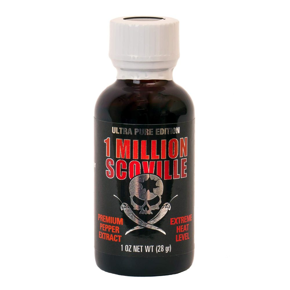 Mad Dog Gear ECO 1 Million Scoville bottle pour showing clean, controllable heat for recipes.