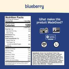 MadeGood Mornings bars, individually wrapped, convenient snack on the go.