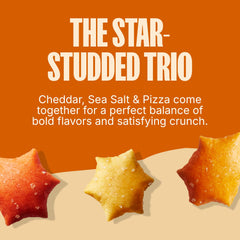 MadeGood Star Puffed Crackers pizza pack delivers savory flavor in a kid-friendly bite.