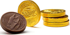 Bulk half-pound Madelaine coins for parties and candy buffets.