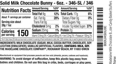 The Madelaine Milk Chocolate Bunny detail highlights fine craftsmanship and cocoa texture.