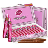 Madelaine solid milk chocolate cigar with pink foil wrapper for classy baby shower favors.