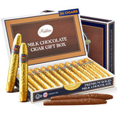 Madelaine solid milk chocolate cigars gift box closed, ideal for gifting