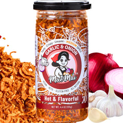 MaeMai Chili Crisp bottle front showing bold flavor for quick heat