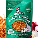 MaeMai Chili Crisp jar with mild spice for savory crunch.