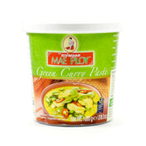 Mae Ploy Green Curry Paste tub close-up for authentic Thai flavor at home