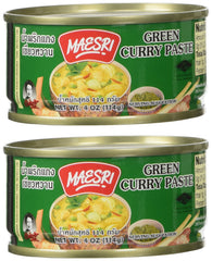 Maesri Thai Green Curry Paste can front label for quick weeknight meals.