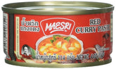 Maesri Thai red curry paste two cans on display for quick weeknight meals.