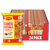 Maggi Chinese Spicy Garlic Noodles pack—vibrant noodles ready in minutes for busy weeknights.