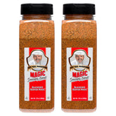 Magic Seasoning Blends blackened redfish bottle close-up for bold, smoky seafood flavor.
