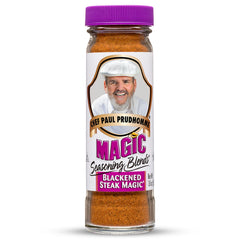 Magic Seasoning Blends Blackened Steak Magic bottle pour for flavorful grilling