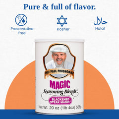 Magic Seasoning Blends Blackened Steak Magic on a grill-ready steak crust.