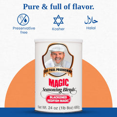 Magic Seasoning Blends Cajun crust on seafood highlights smoky, restaurant-quality flavor.