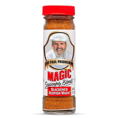 Magic Seasoning Blends Chef Paul Blackened Redfish label shows bold flavor for seafood