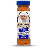Magic Seasoning Blends Meat Magic bottle ready to season meats with bold flavor.