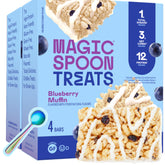 Magic Spoon front packaging showing Blueberry Muffin bars and benefits