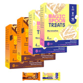 Magic Spoon front packaging showing 16-bar assortment and brand benefit of variety