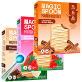 Magic Spoon front packaging showing variety pack and benefits