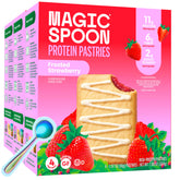 Magic Spoon front pack showing three-box bundle and frosted strawberry design for visual appeal