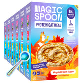Magic Spoon front packaging showing Maple Brown Sugar flavor and benefits