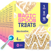 Magic Spoon front packaging showing 16 marshmallow bars and box benefit