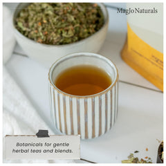MagJo Naturals dried hawthorn leaves and flowers showcase natural texture.