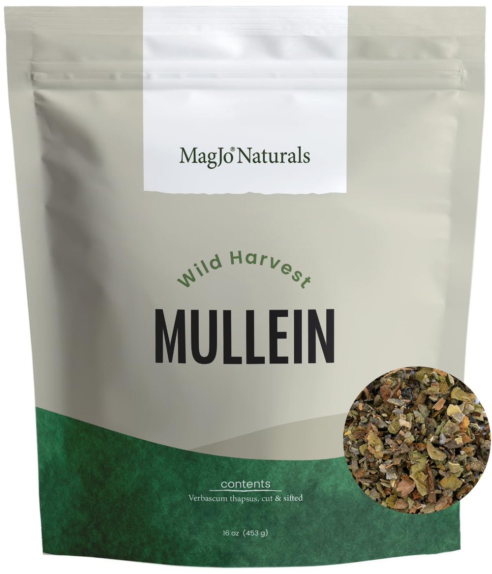 MagJo Naturals mullein leaf loose leaf for a calm, comforting brew