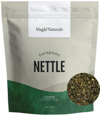 MagJo nettle leaf tea bulk 1lb close-up of dried leaves for infusion