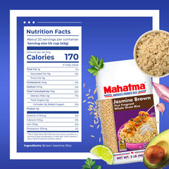 Mahatma Brown Jasmine Rice on stovetop showing easy cooking and fluffy grains