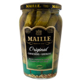 Maille Cornichons Original jar front view perfect for gourmet sandwich garnishes