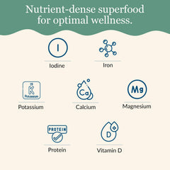 Maine Coast Sea Vegetables kelp granules dusting soup for flavor