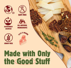 Maine Crisp buckwheat-based crisps with flaxseed and pumpkin seeds