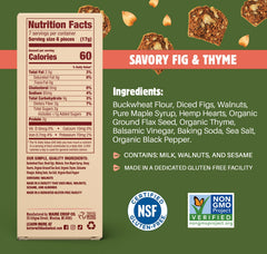 Maine Crisp Savory Fig & Thyme Crisps on a cheese board pairing cheddar
