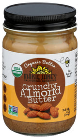 Maisie Jane's Organic Almond Butter Crunchy jar ready for spreading on toast