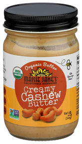 Maisie Jane's Organic Cashew Butter jar highlights single-ingredient quality for clean snacking.