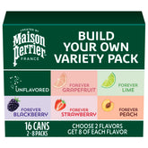 Maison Perrier variety-pack front view with mixed flavors for on-the-go refreshment.